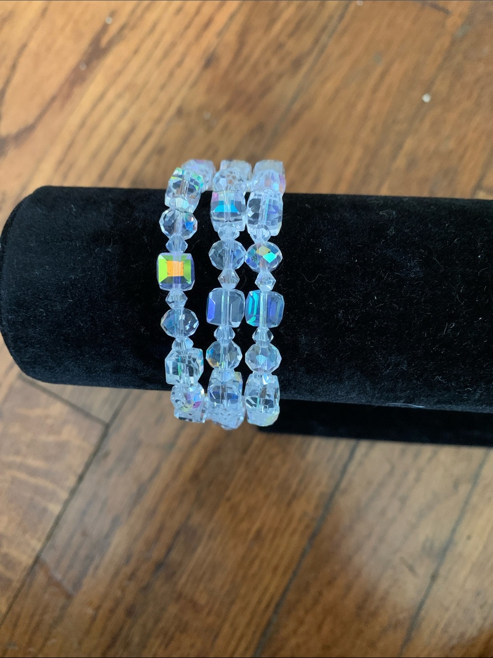 Crystal Aurora Borealis  Bracelet - Clear